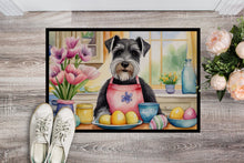 Load image into Gallery viewer, Decorating Easter Schnauzer Doormat-24x36 Indoor / Outdoor Rug | Made in USA