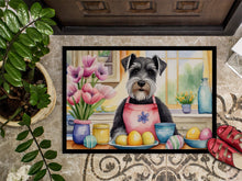 Load image into Gallery viewer, Decorating Easter Schnauzer Doormat - 18X27 Indoor / Outdoor Rug | Made in USA