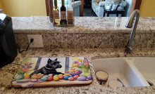 Load image into Gallery viewer, Decorating Easter Scottish Terrier Dish Drying Mat