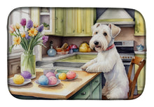 Load image into Gallery viewer, Decorating Easter Sealyham Terrier Dish Drying Mat