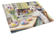 Load image into Gallery viewer, Decorating Easter Sealyham Terrier Glass Cutting Boards – Durable, Decorative Kitchen Art
