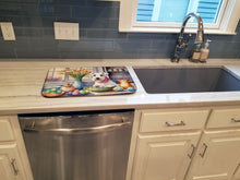 Load image into Gallery viewer, Decorating Easter Sealyham Terrier Dish Drying Mat