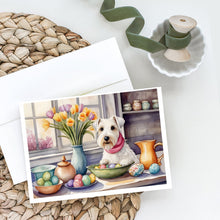 Load image into Gallery viewer, Decorating Easter Sealyham Terrier Greeting Cards - Blank Note Cards – 8-Pack of Artist-Designed Cards with Envelopes