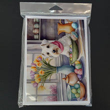 Load image into Gallery viewer, Decorating Easter Sealyham Terrier Greeting Cards - Blank Note Cards – 8-Pack of Artist-Designed Cards with Envelopes
