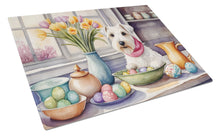 Load image into Gallery viewer, Decorating Easter Sealyham Terrier Glass Cutting Boards – Durable, Decorative Kitchen Art