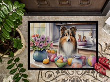 Load image into Gallery viewer, Decorating Easter Sheltie Doormat