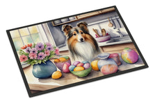 Load image into Gallery viewer, Decorating Easter Sheltie Doormat