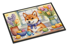 Load image into Gallery viewer, Decorating Easter Shiba Inu Doormat-24x36 Indoor / Outdoor Rug | Made in USA
