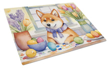 Load image into Gallery viewer, Decorating Easter Shiba Inu Glass Cutting Boards – Durable, Decorative Kitchen Art