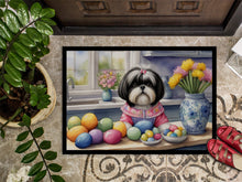 Load image into Gallery viewer, Decorating Easter Shih Tzu Doormat-24x36 Indoor / Outdoor Rug | Made in USA
