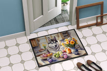 Load image into Gallery viewer, Decorating Easter Siberian Husky Doormat