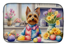 Load image into Gallery viewer, Decorating Easter Silky Terrier Dish Drying Mat