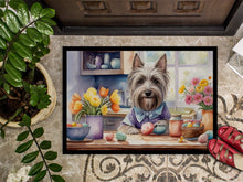 Load image into Gallery viewer, Decorating Easter Skye Terrier Doormat