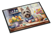Load image into Gallery viewer, Decorating Easter Skye Terrier Doormat