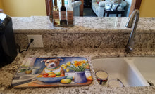 Load image into Gallery viewer, Decorating Easter Staffordshire Bull Terrier Dish Drying Mat