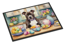 Load image into Gallery viewer, Decorating Easter Staffordshire Bull Terrier Doormat - 18X27 Indoor / Outdoor Rug | Made in USA