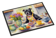 Load image into Gallery viewer, Decorating Easter Staffordshire Bull Terrier Doormat-24x36 Indoor / Outdoor Rug | Made in USA