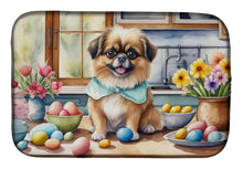 Load image into Gallery viewer, Decorating Easter Tibetan Spaniel Dish Drying Mat