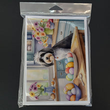 Load image into Gallery viewer, Decorating Easter Tibetan Terrier Greeting Cards - Blank Note Cards – 8-Pack of Artist-Designed Cards with Envelopes