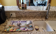 Load image into Gallery viewer, Decorating Easter Weimaraner Dish Drying Mat