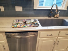 Load image into Gallery viewer, Decorating Easter Weimaraner Dish Drying Mat