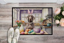 Load image into Gallery viewer, Decorating Easter Weimaraner Doormat
