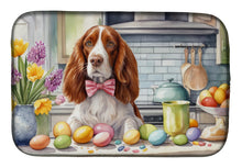 Load image into Gallery viewer, Decorating Easter Welsh Springer Spaniel Dish Drying Mat
