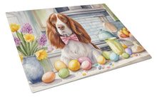 Load image into Gallery viewer, Decorating Easter Welsh Springer Spaniel Glass Cutting Boards – Durable, Decorative Kitchen Art