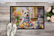 Load image into Gallery viewer, Decorating Easter Westie Doormat - 18X27 Indoor / Outdoor Rug | Made in USA