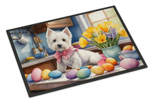 Load image into Gallery viewer, Decorating Easter Westie Doormat - 18X27 Indoor / Outdoor Rug | Made in USA