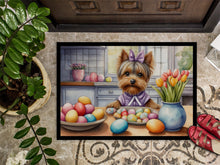Load image into Gallery viewer, Decorating Easter Yorkshire Terrier Doormat-24x36 Indoor / Outdoor Rug | Made in USA