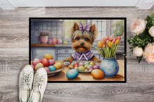 Load image into Gallery viewer, Decorating Easter Yorkshire Terrier Doormat - 18X27 Indoor / Outdoor Rug | Made in USA
