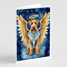 Load image into Gallery viewer, Airedale Terrier My Angel Greeting Cards - Blank Note Cards – 8-Pack of Artist-Designed Cards with Envelopes