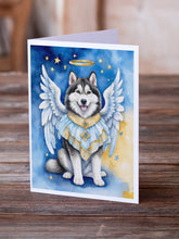Load image into Gallery viewer, Alaskan Malamute My Angel Greeting Cards - Blank Note Cards – 8-Pack of Artist-Designed Cards with Envelopes