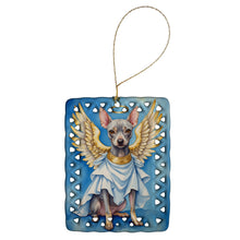 Load image into Gallery viewer, American Hairless Terrier My Angel Porcelain Ornament