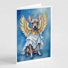 Load image into Gallery viewer, American Hairless Terrier My Angel Greeting Cards - Blank Note Cards – 8-Pack of Artist-Designed Cards with Envelopes