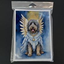 Load image into Gallery viewer, Bergamasco Sheepdog My Angel Greeting Cards - Blank Note Cards – 8-Pack of Artist-Designed Cards with Envelopes