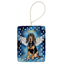 Load image into Gallery viewer, Black and Tan Coonhound My Angel Porcelain Ornament