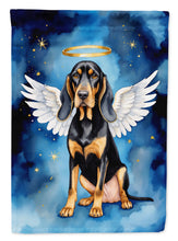 Load image into Gallery viewer, Black and Tan Coonhound My Angel Garden Flag – Memorial or Christmas Dog Angel Decor