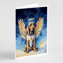 Load image into Gallery viewer, Bloodhound My Angel Greeting Cards - Blank Note Cards – 8-Pack of Artist-Designed Cards with Envelopes