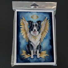 Load image into Gallery viewer, Border Collie My Angel Greeting Cards - Blank Note Cards – 8-Pack of Artist-Designed Cards with Envelopes