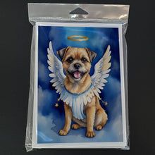 Load image into Gallery viewer, Border Terrier My Angel Greeting Cards - Blank Note Cards – 8-Pack of Artist-Designed Cards with Envelopes