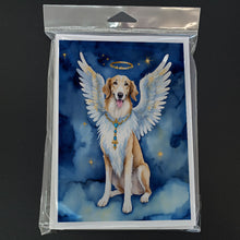 Load image into Gallery viewer, Borzoi My Angel Greeting Cards - Blank Note Cards – 8-Pack of Artist-Designed Cards with Envelopes