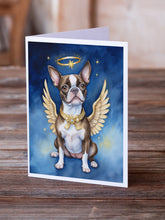 Load image into Gallery viewer, Boston Terrier My Angel Greeting Cards - Blank Note Cards – 8-Pack of Artist-Designed Cards with Envelopes