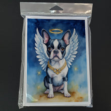 Load image into Gallery viewer, Boston Terrier My Angel Greeting Cards - Blank Note Cards – 8-Pack of Artist-Designed Cards with Envelopes