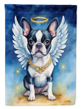 Load image into Gallery viewer, Boston Terrier My Angel Garden Flag – Memorial or Christmas Dog Angel Decor