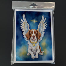 Load image into Gallery viewer, Brittany Spaniel My Angel Greeting Cards - Blank Note Cards – 8-Pack of Artist-Designed Cards with Envelopes