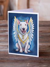 Load image into Gallery viewer, Bull Terrier My Angel Greeting Cards - Blank Note Cards – 8-Pack of Artist-Designed Cards with Envelopes