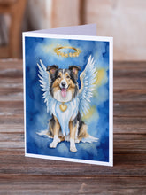 Load image into Gallery viewer, Collie My Angel Greeting Cards - Blank Note Cards – 8-Pack of Artist-Designed Cards with Envelopes