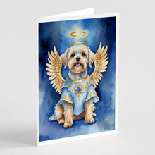 Load image into Gallery viewer, Dandie Dinmont Terrier My Angel Greeting Cards - Blank Note Cards – 8-Pack of Artist-Designed Cards with Envelopes
